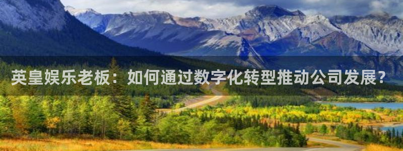 天富平台平台登录：英皇娱乐老板：如何通过数字化转型推动公司发展？